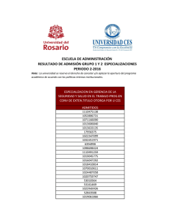 Especializaci&oacute;n en Gerencia de la Seguridad y Salud en el Trabajo