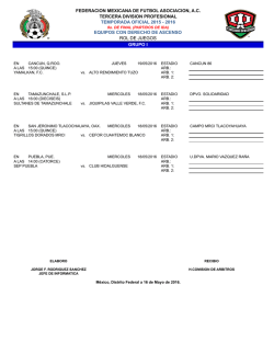 Partidos de Ida - Tercera Divisi&oacute;n