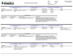 reporte de anotaciones - Agencia Nacional de Miner&iacute;a ANM