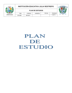 Plan de Estudio 2016 - Instituci&oacute;n Educativa Julia Restrepo