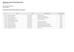 GERENTES, EJECUTIVOS PRINCIPALES