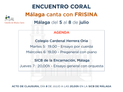 encuentro coral m&aacute;laga canta con frisina