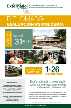 evaluaci&oacute;n psicol&oacute;gica - Universidad Externado de Colombia