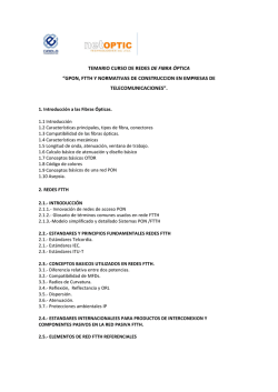 temario curso de redes de fibra &oacute;ptica &ldquo;gpon, ftth y