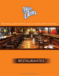 restaurantes - Mazz Clean