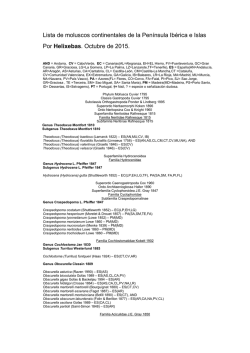 Lista de moluscos marinos de las regiones mediterr&aacute;nea, atl&aacute;ntica y