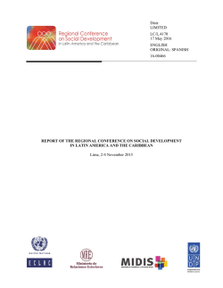 SPANISH 16-00466 REPORT OF THE REGIONAL CONFERENCE