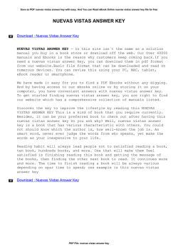 Nuevas Vistas Answer Key