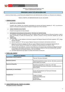proceso cas n&ordm; 072-2016-igss-cas - Instituto de Gesti&oacute;n de Servicios