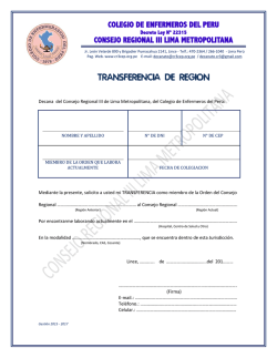 transferencia de region - Colegio de Enfermeros del Per&uacute; &ndash; Lima