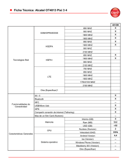 Ficha T&eacute;cnica: Alcatel OT4013 Pixi 3 4