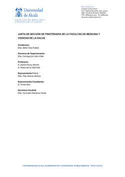 Miembros de la Junta de Secci&oacute;n de Fisioterapia