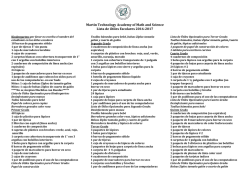 Martin Technology Academy of Math and Science Lista de &Uacute;tiles