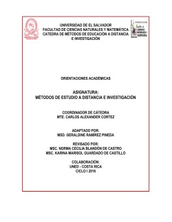 m&eacute;todos de estudio a distancia e investigaci&oacute;n