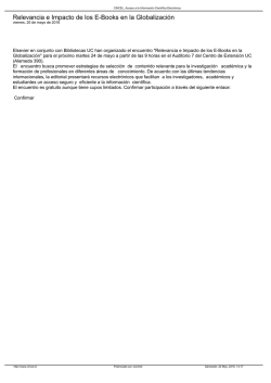 Relevancia e Impacto de los E-Books en la Globalizaci&oacute;n