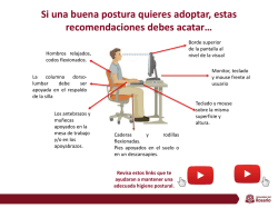Si una buena postura quieres adoptar, estas recomendaciones