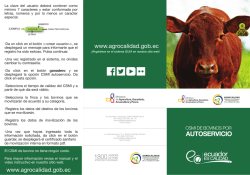 Tr&iacute;ptico CSMI - Agrocalidad