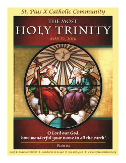 Weekly Bulletin - St. Pius X Catholic Community