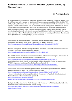 Gu&iacute;a Ilustrada De La Historia Moderna (Spanish Edition) By Norman