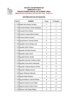 Citaci&oacute;n tercer parcial.