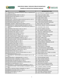 Padr&oacute;n de Contratistas.