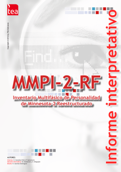 MMPI-2-RF - TEA Ediciones