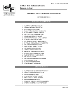 Lista de admitidos Cd. Victoria y Culiac&aacute;n
