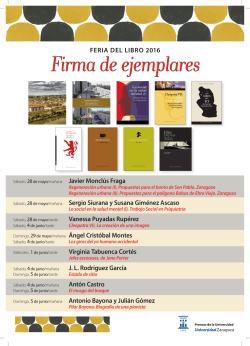 FERIA DEL LIBRO 2016 Sergio Siurana y Susana Gim&eacute;nez Ascaso