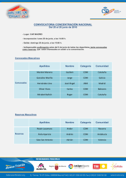 convocatoria concentraci&oacute;n nacional