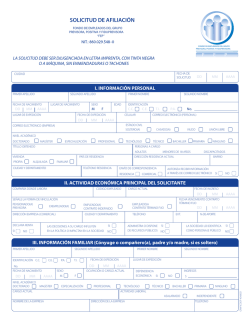 solicitud de afiliaci&oacute;n