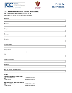 Formato de Inscripci&oacute;n
