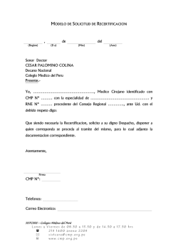 , de del Se&ntilde;or Doctor CESAR PALOMINO COLINA Decano