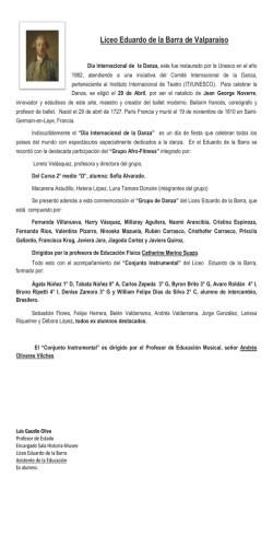 rese&ntilde;a d&iacute;a de la danza. - Liceo Eduardo de la Barra