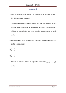 Examen 5 &ndash; 3&ordm; ESO - yoquieroaprobar.es