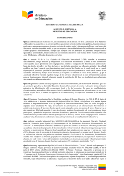 ACUERDO Nro. MINEDUC-ME-2016-00042