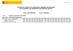 Listas generales Profesores Ense&ntilde;anza Secundaria