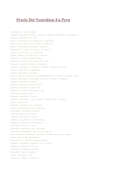 Precio Del Neurobion En Peru