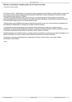 Ministro venezolano resalta poder de la Fuerza