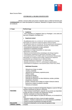 Bases Concurso P&uacute;blico - Ilustre Municipalidad de Constituci&oacute;n