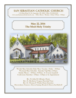 this week`s bulletin - San Sebastian Catholic Church