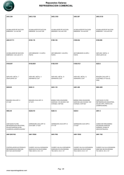 Repuestos Galarza REFRIGERACION COMERCIAL