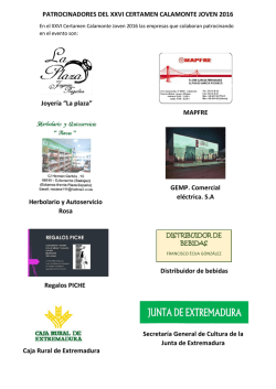 patrocinadores del xxvi certamen calamonte joven 2016