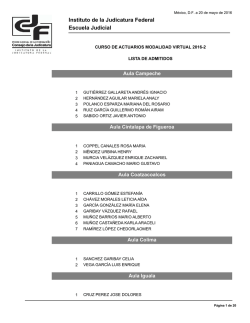 Lista de admitidos - Instituto de la Judicatura Federal