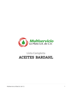 Lista de Aceites Bardahl - Multiservicio La Plata SA de CV