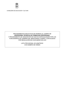 Listado Prof. Tecn. FP 0591