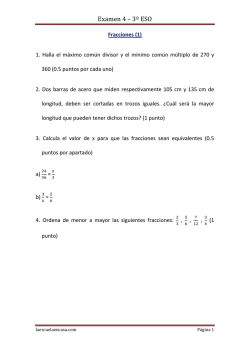 Examen 4 &ndash; 3&ordm; ESO - yoquieroaprobar.es