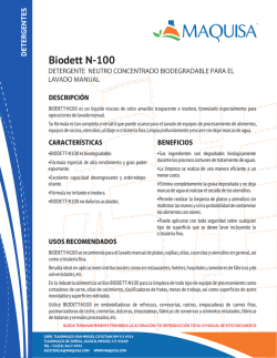 Biodett N-100 - Desengrasantes Biodegradables Base agua y Base
