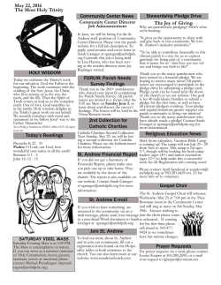 The Bulletin - St. Andrew Catholic Church