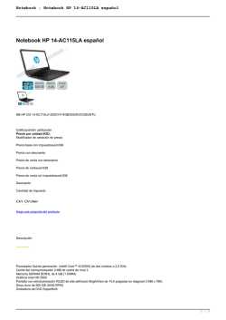 Notebook HP 14-AC115LA espa&ntilde;ol