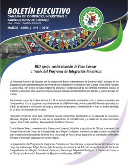 Marzo &ndash; Abril 2016 - C&aacute;mara de Comercio, Industrias y Agricultura